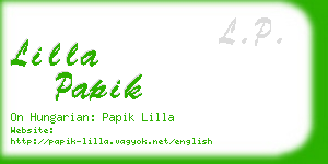 lilla papik business card